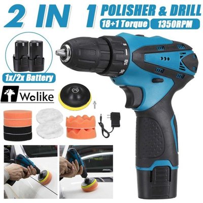 Wolike Cordless Car Polisher Buffing Waxing Polishing Machin