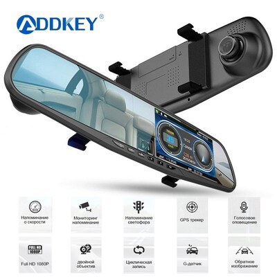 ADDKEY Car DVR Radar Detector Mirror Camera Video Recorder