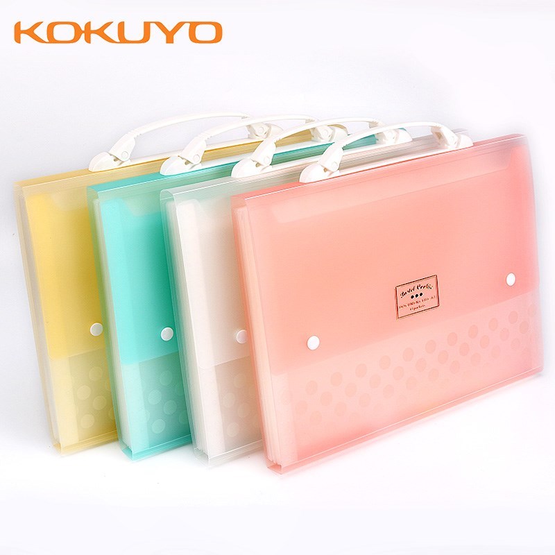 KOKUYO PASTEL COOKIE Document File Organ Bag 13 Pockets A4