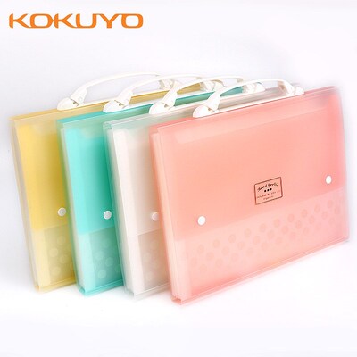 KOKUYO PASTEL COOKIE Document File Organ Bag 13 Pockets A4