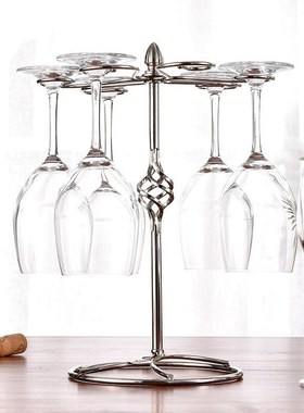 Wine Glass Iron Rack Cup Storage Shelf Goblets Holder Home K