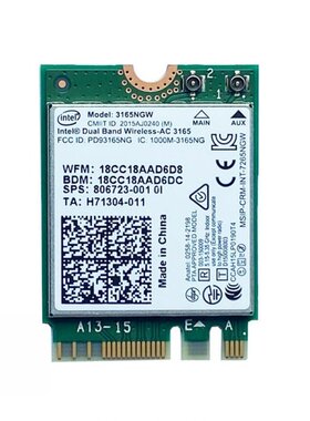 3165NGW AC NGFF M.2 Dual Band 2.4G/5G Computer Wireless Netw