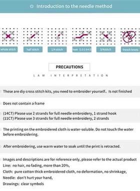 Stamped Cross Stitch Kits 11CT  Strands Preprinted Easy Pat