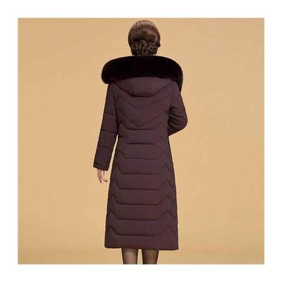 2021 Warm Winter Jacket Women Long Parkas Hooded Fur Collar