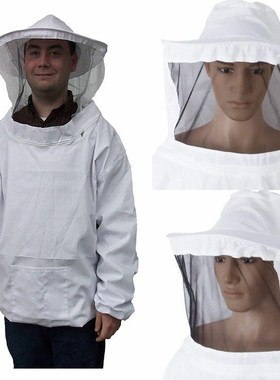 Protective Beekeeping Jacket Veil Smock Equipment Bee Keepin