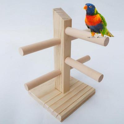 Wood  Useful Cockatiel Budgie Gerbil Perch Stand Exercise
