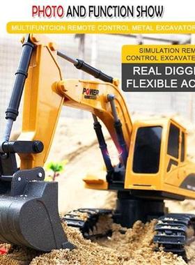Remote Control Excavator Digger RC Construction Toys Kids