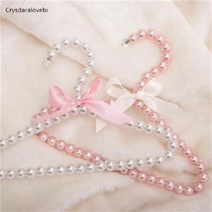 20cm Children Pearl Clothing Hanger Fashion Bow Plastic