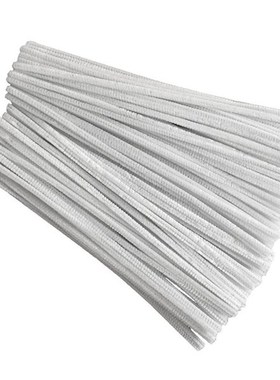 white 100 Pcs 30cm creation pipe cleaners Plush  Pipe Cleane