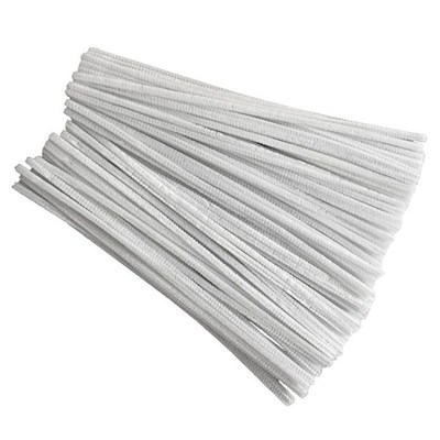 white 100 Pcs 30cm creation pipe cleaners Plush  Pipe Cleane
