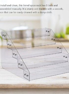 Tiered Acrylic Rack Nail Polish Display Shelf Clear
