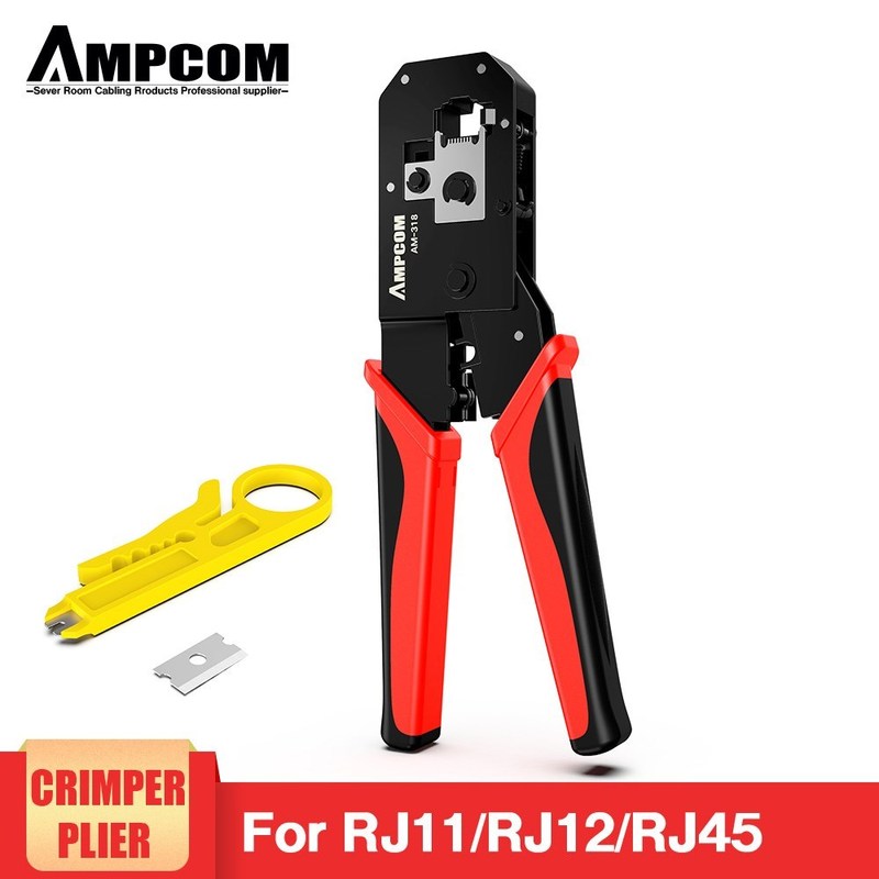 RJ45 Crimping Tool Ethernet Network LAN Cable Crimper Cutter