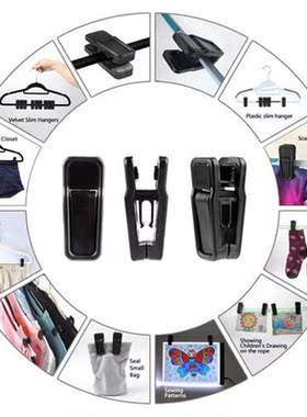 Plastic Hanger Clips Black Strong Pinch Grip Clips 适用于 Us