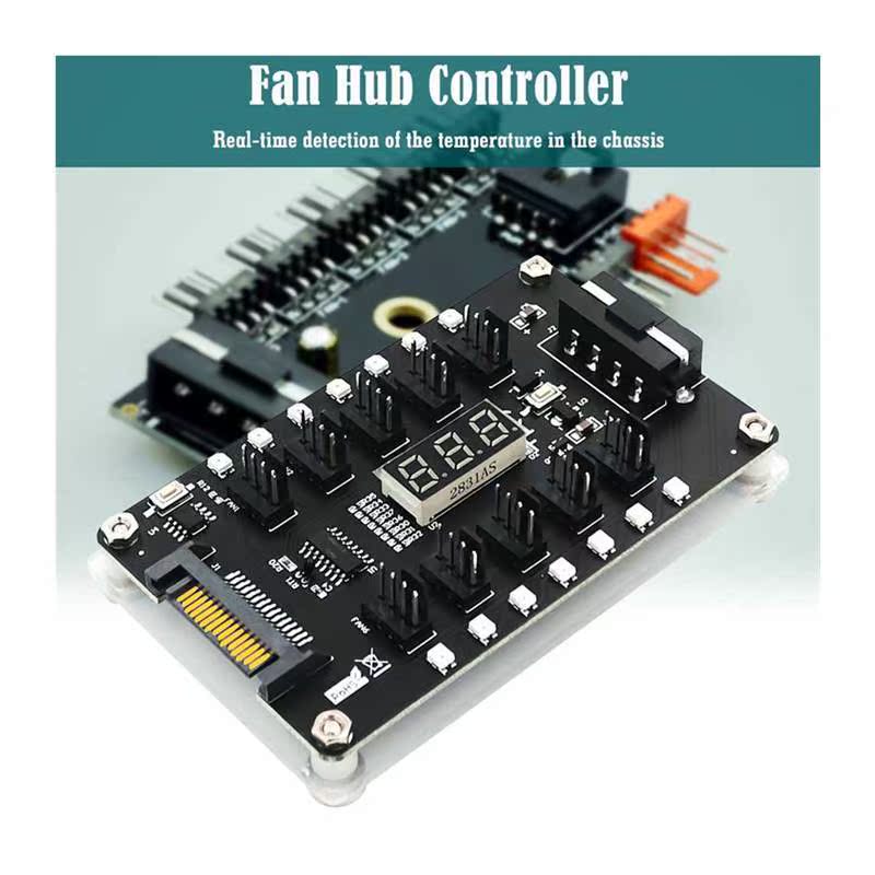 12V 3/4 Pin PC Cooling Cooler Fan Regulator Splitter Compute