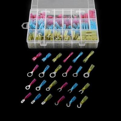 270pcs Solder Heat Shrinkable Tube Butt Wire Connector Termi