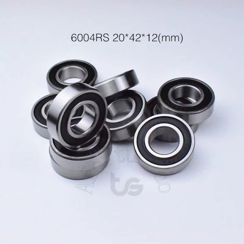 10pcs 6004RS 20*42*12(mm) chrome steel rubber Sealed High s