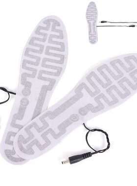 One Pair USB Heated Insoles Winter Foot Warmer Carbon Fiber