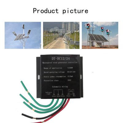 500W DC12V/24V Automatic Switch Waterproof Wind-driven Gener