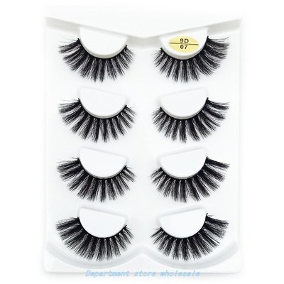 4 Pair FasHion 3D Faux Mink Hair FalsE EyElasHEs WisPy FluFF