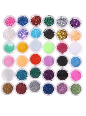 36 Color Nail Manicure Tools Acrylic Crystal UV Gel Nail Art