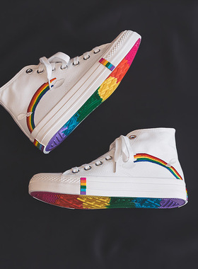 New Fashion Black Breathable Classic High Women Canvas Snea