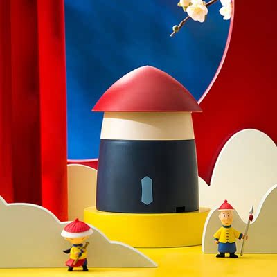 Cartoon Trash Can Tabletop Plastic Dustbin 0.4 Gal (2L) Desk