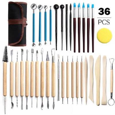 36Pcs/Set Ceramic Clay Tools Set Polymer Clay Tools Pottery