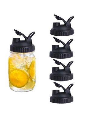 5 Pack Mason Jar Flip Cap Lid, Durable, Airtight,