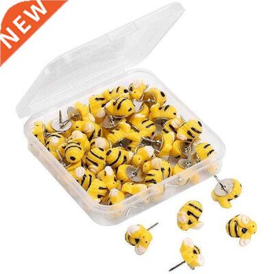 30Pcs Bee Push Pins Bee Shaped Craft Embellishment