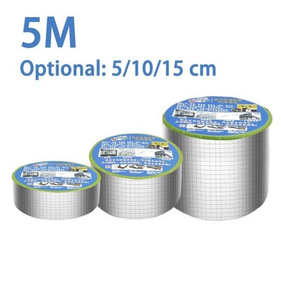 Hot Sale ！5M Aluminum Foil Butyl Rubber Tape Waterproof Tap