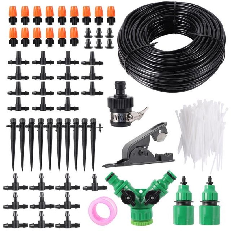 Garden Irrigation Misting System Sprayer Kit Cooling Dust Re