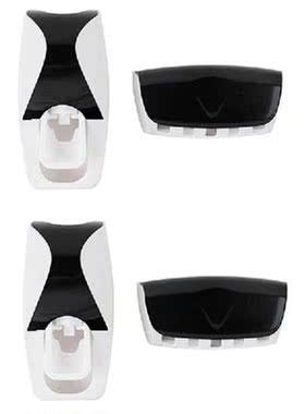 2X Auto Automatic Toothpaste Dispenser 5 Toothbrush Holder