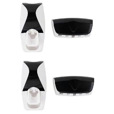 2X Auto Automatic Toothpaste Dispenser 5 Toothbrush Holder