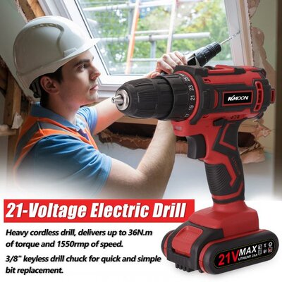 21V Electric Cordless Drill Multifunctional Wireless Recharg