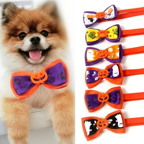 1PC New Pet Dog Cat Bow Tie Halleween Necklace Cat Collar Do