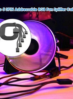 Splitter Cable Computer Accessories 1 to 5 3PIN ARGB Fan Spl