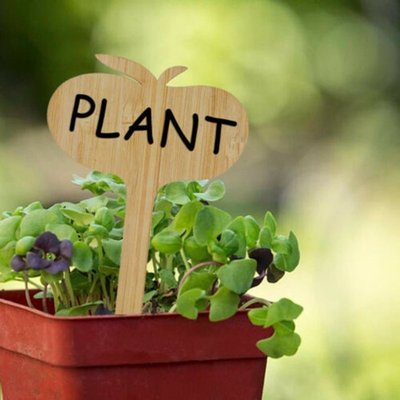 10pcs Bamboo Plant Labels Garden Markers Name Tag Herbs Pots