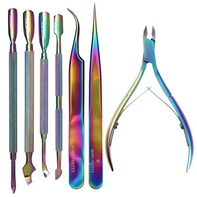 Nipper Scissor Nail-Art-Tool Nail-Cuticle-Pusher Born-Pretty