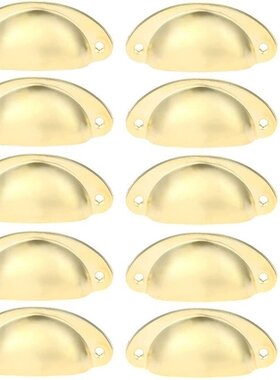 10Pcs Cabinet Cup Pull Handle 82x35mm Drawer Shell Pull Hand