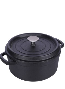 24cm Cast iron Dutch Oven Cast Iron Saucepan Soup Pot 3.8L 2