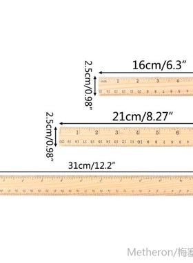Limit shows 15cm 20cm 30cm Wooden Ruler Double Sided Student