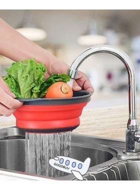 1Pc Silicone Folding Drain Basket 5 Colors Creative Retracta