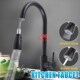 Kitchen Faucets Out Deck Pull Black Cold Hot Mounted Water