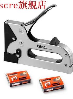 Heavy Duty Manual Gun Door-Type Nail Stapler Tacker Tool wit