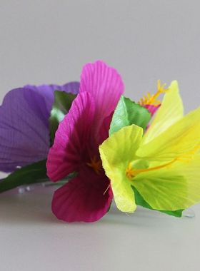 12 Hawaiian Hair Clip Flower Hibiscus Hair Pin for Beach