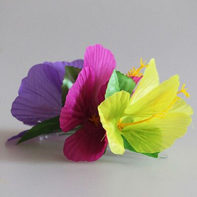12 Hawaiian Hair Clip Flower Hibiscus Hair Pin for Beach
