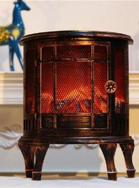 LED Fireplace Lantern Decorative Flameless Log Fire Effect