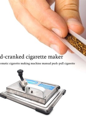 Stainless Steel Cigarette Maker Roller Hand cranked Tobacco