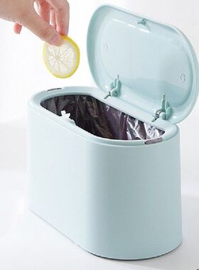 Mini Waste Box Solid Color Bin Garbage Basket Home Table