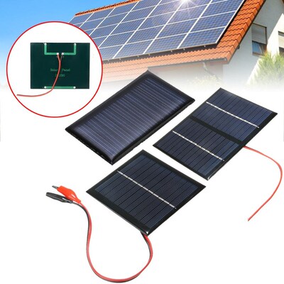 Portable Cell Solar Panel System 9V 3W Light DIY Battery Cel